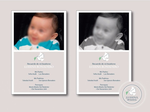 Fototarjetas Bautismo Imanes Baby Shower Imprimibles