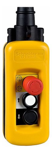 Botoeira Pendente Plástica Com 2 Botões Emergência Schneider