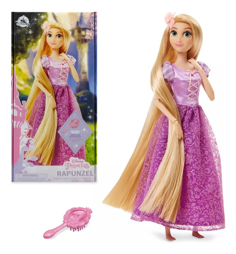 Disney Muñeca Clasica Rapunzel Con Cepillo