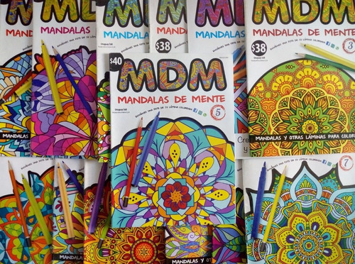 Lote X 4 Libros - Mandalas Mdm - Surtidas Para Colorear