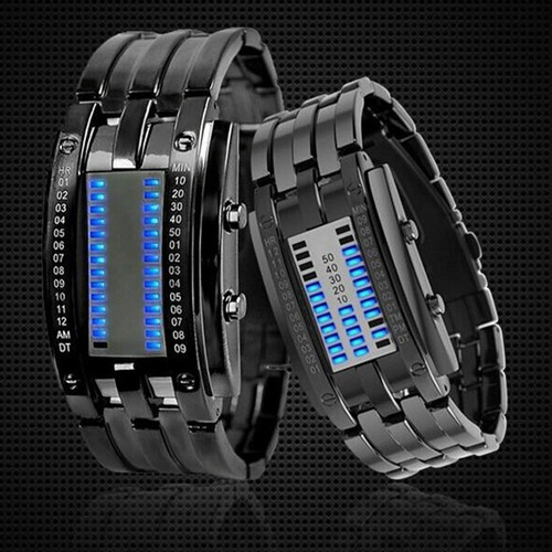 Binario Reloj Electrónico Pareja Con Impermeable Led 2pc