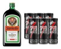 Comprar Jagermeister 700ml Licor De Hierbas Jager + Speed 269ml X6