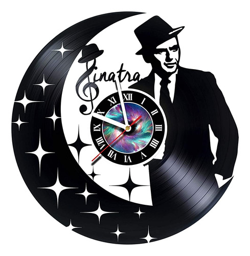 ~? Reloj De Pared Compatible Con Frank Sinatra - Vinilo Hech