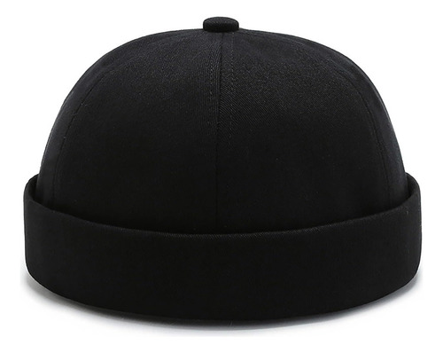 Xyiyi, Gorra Docker Sin Borde De Algodón Negro, Gorra De De