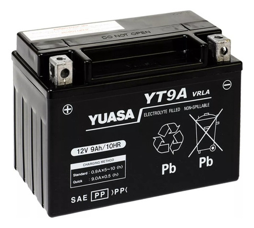 Bateria Yuasa Yt9a = Ytx9 Suzuki Lt-z 400