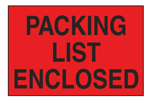 Etiqueta Adhesiva  Packing List Enclosed  - 5x8cm - Uline