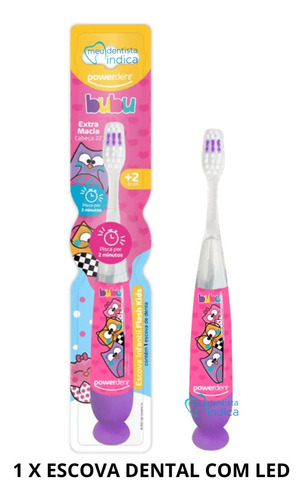 Escova Infantil Com Luz Bubu E As Corujinhas A Partir 2 Anos