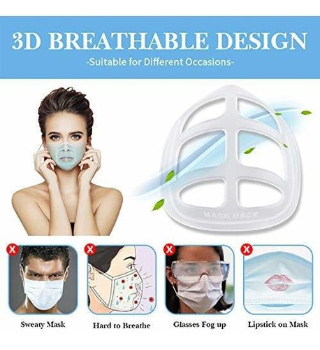 Mascara 3d Silicona Para Respiracion Proteccion Barra