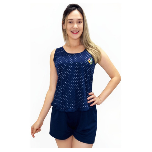 Baby Doll Feminino Adulto Pijama Regata Verão Roupa Dormir