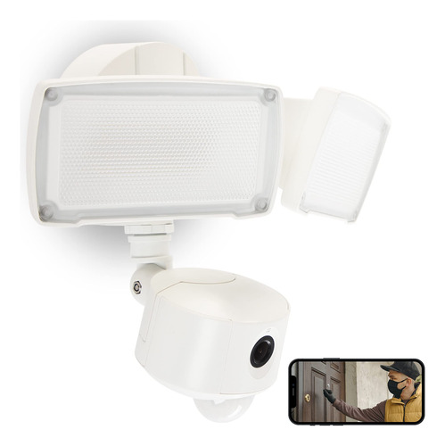 Camara Reflector Seguridad Para Exterior Sensor Audio Hd