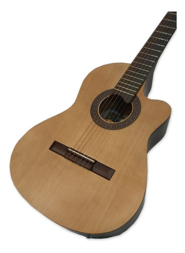 Guitarra Clasica Electro Criolla Gracia Modelo C1 Eq Pasivo Color Marrón Claro