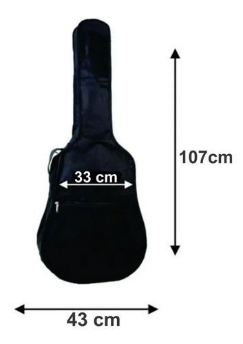 Imagem 4 de 4 de Capa Bag Violao Folk Standard Mellody Ka11 + Bolso Loja