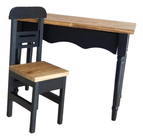 2 Piezas De Mesa Y Silla Para Casa De Muñecas, Muebles Para