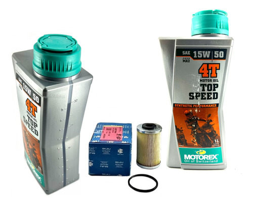 Combo*2 Aceite Motorex Top Speed 15w50 + Filtro Aceite-oring