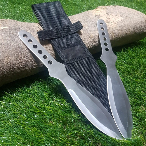 Imagen 6 de 6 de Kunai Cuchillo De Lanzar X 2 Kensei Profesional Grandes