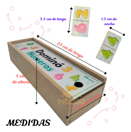 Dominó De Números: Juego De Mesa Didáctico 28pz De Diversión