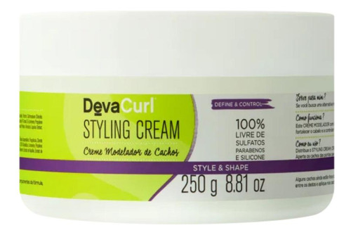 Devacurl Styling Cream - Creme Modelador De Cachos 250g