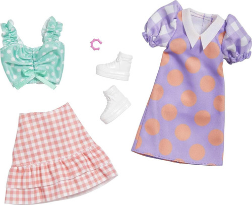Barbie Fashions - Paquete De 2, 2 Trajes Y 2 Accesorios: Blu