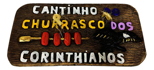 Placa De Churrasco - Cantinho Do Churrasco Dos Corinthianos