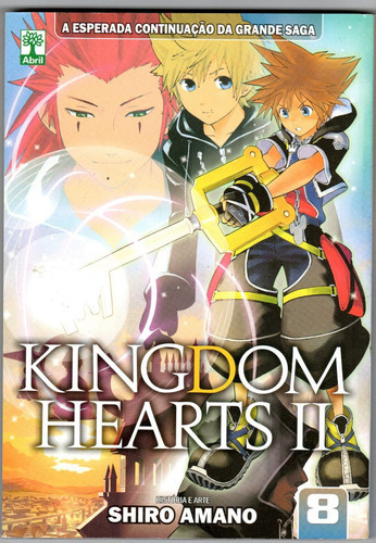 Mangá Disney Kingdom Hearts Volume 8: Prova de Amizade, de Shiro Amano. Série Kingdom Herts II, vol. 8. Editora Abril, capa mole em português