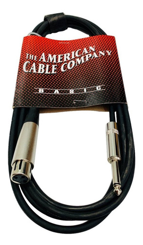 Cable Microfono Xlr Hembra A Plug 6.3 3mt 10p American Cable