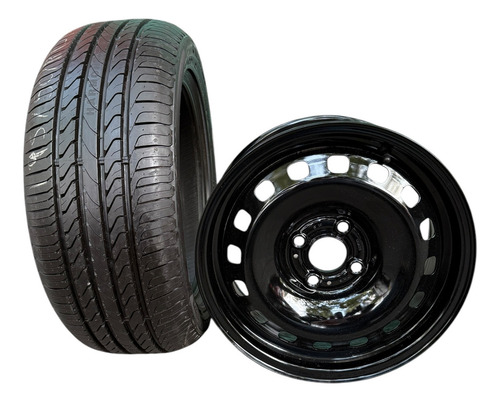 Rin R15 Acero De Volkswagen Pointer Gol Con Llanta Color Negro