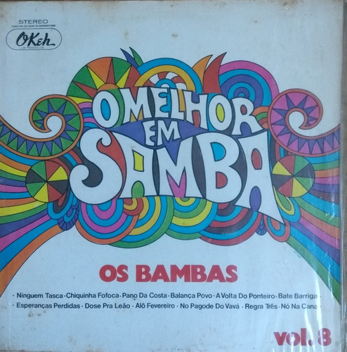 Lp Os Bambas - O Melhor Em Samba Vol 8
