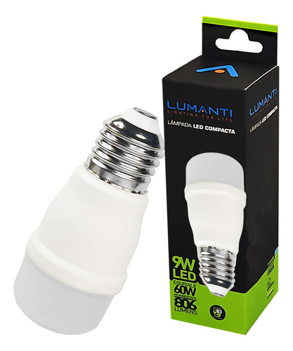 Lâmpada Led Compacta T45 9w Bivolt E27 Frio 6500k 2 Peças