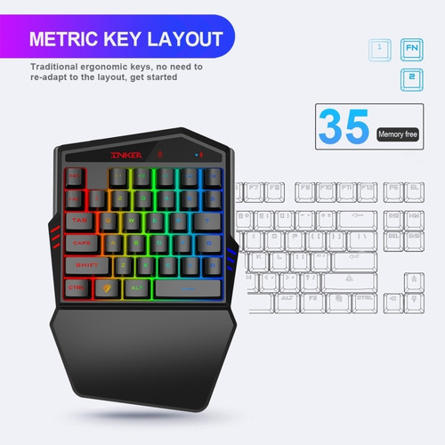 Teclado K99 Bluetooth 4.2 Juego Movil Trono Mouse Set