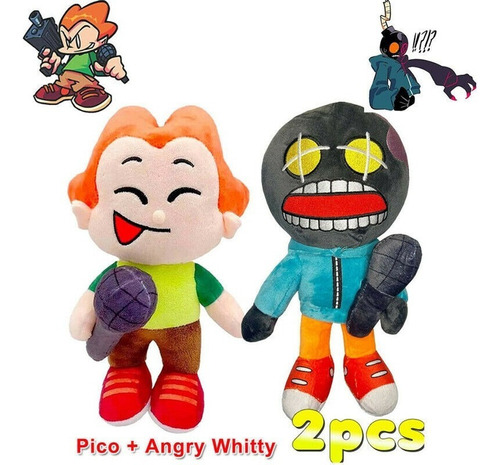 2pcs Friday Night Funkin Pico Whitty Muñeco Peluche Juguete