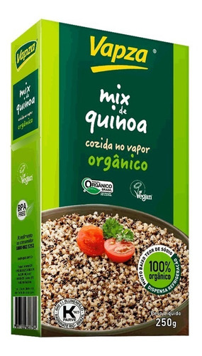 Mix De Quinoa Cozida No Vapor Orgânica Vapza Caixa 250g