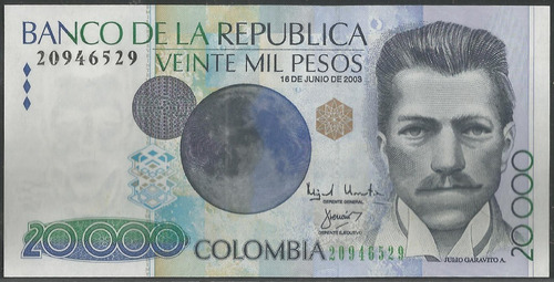 Colombia, 20000 Pesos 16 Jun 2003 Bgw721