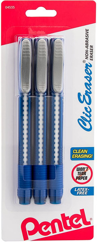 Pentel Ze21bp3k6 - Borrador De Goma De Borrar Tipo Lápiz Con