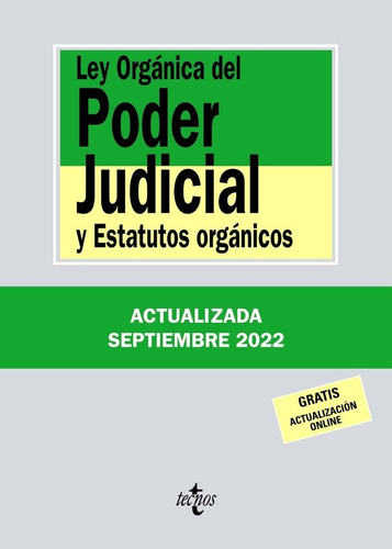 Libro Ley Organica Del Poder Judicial - Editorial Tecnos