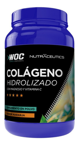 Colágeno Hidrolizado Nutraceutics 1kg Con Vit C Y Magnesio Sabor Naranja