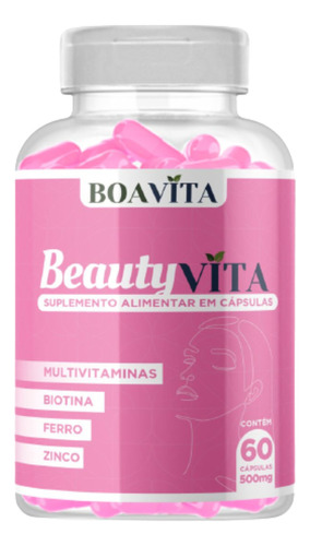 Biotina prêmio  Vitamina Cabelo Pele E Unha  Sabor Sem Sabor  com 60 cápsulas