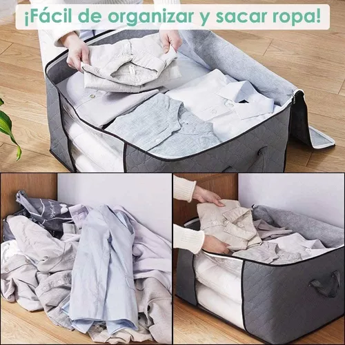 Bolsas para guardar ropa cobijas juguetes organizador de cuarto con cierre  4pcs