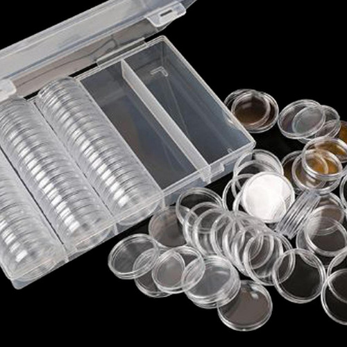 . 100x Cápsulas De Soporte De Caja De Almacenamiento De