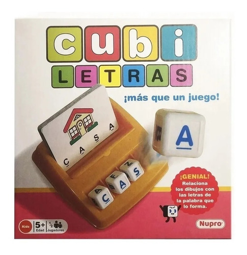 Cubi Letras Juego De Mesa Dibujos Forma Palabra Nupro Leer