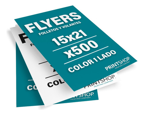 Folletos Flyers Volantes Printshop Color 1 Lado 15x21 X500