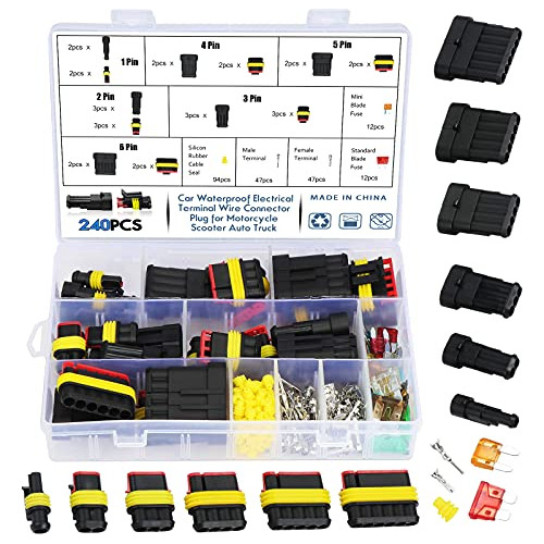 240 Piezas 1 2 3 4 5 6 Pines Terminales Eléctricos Imp...