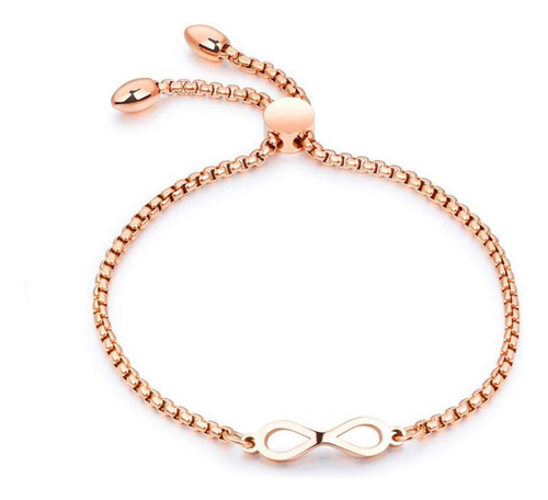 Minijewelry Rose Gold Infinity Infinite Pulseras Para Mujere