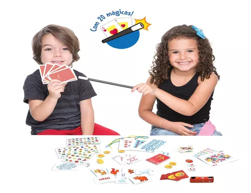 Jogo Infantil Super Mágicas Aprenda Os Truques Mágico Cartas - R$ 20,09