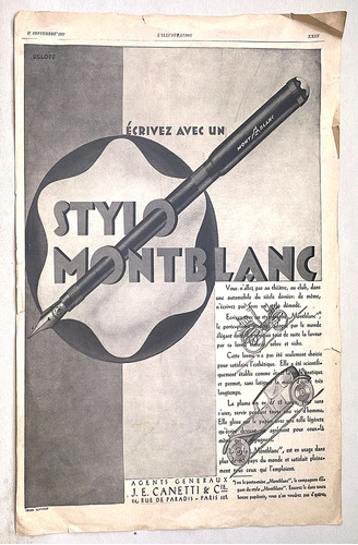 Antigua Publicidad De Revista Mont Blanc Safety Nº4 (cm2594)