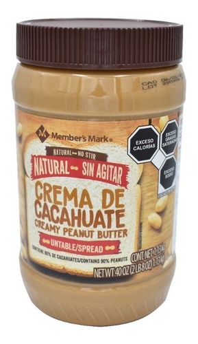 Crema De Cacahuate Member's Mark 1.13 Kg