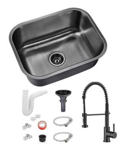 Fregadero Tarja Submontar 1 Tina Acero Inox C/kit Mezc Prem