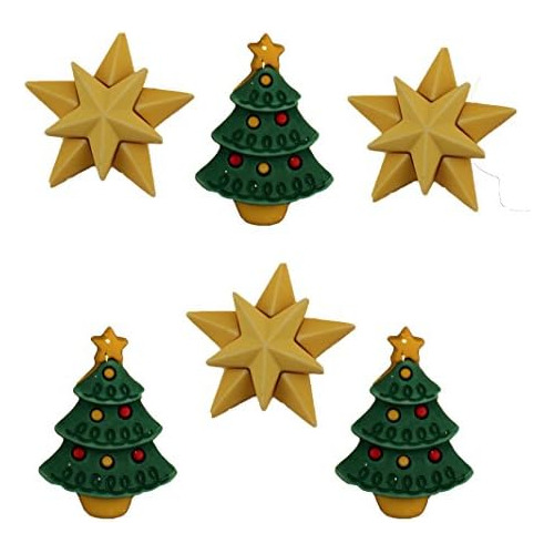 Buttons Galore Christmas Craft & Sewing Buttons - Star ...