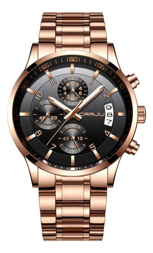 Crrju Relojes Para Hombre Moda Casual Cronógrafo Fecha Reloj