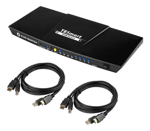 K Kvm Switch Hdmi Puerto Hz Cable Ft Soporta Usb Control