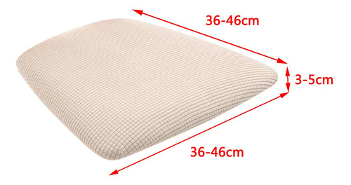 Estirar La Cubierta Del Asiento De La Silla De Comedor Beige
